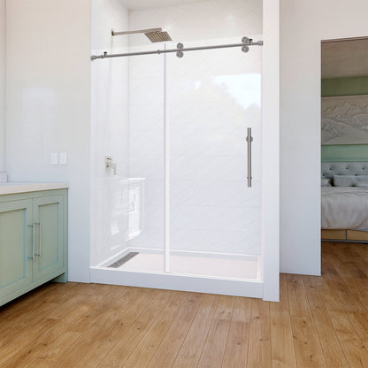 44-48 W x 79 H Sliding Shower Door ULTRA-D Brushed Nickel - Shower Doors