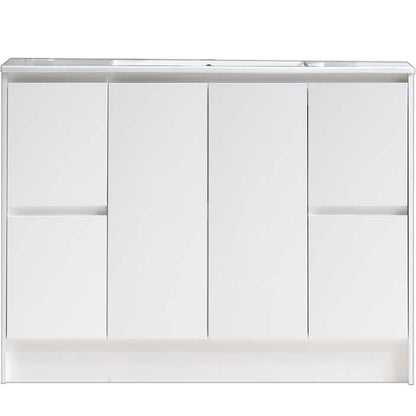 48’’ Freestanding Bathroom Vanity in White Gloss with White Single Sink Top LV19 48W Bathroom Vanities