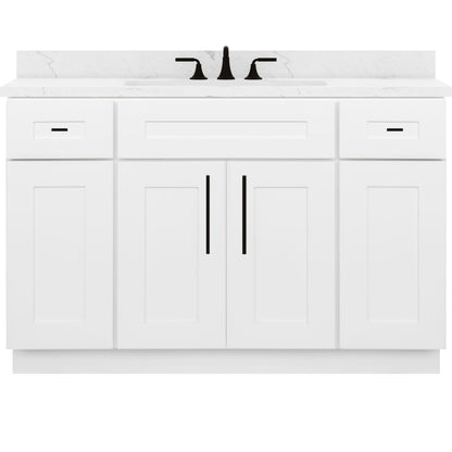 48 W x 21 D x 34.5 H Vanity Sink Base Cabinet - Alpina White - Bathroom Vanities