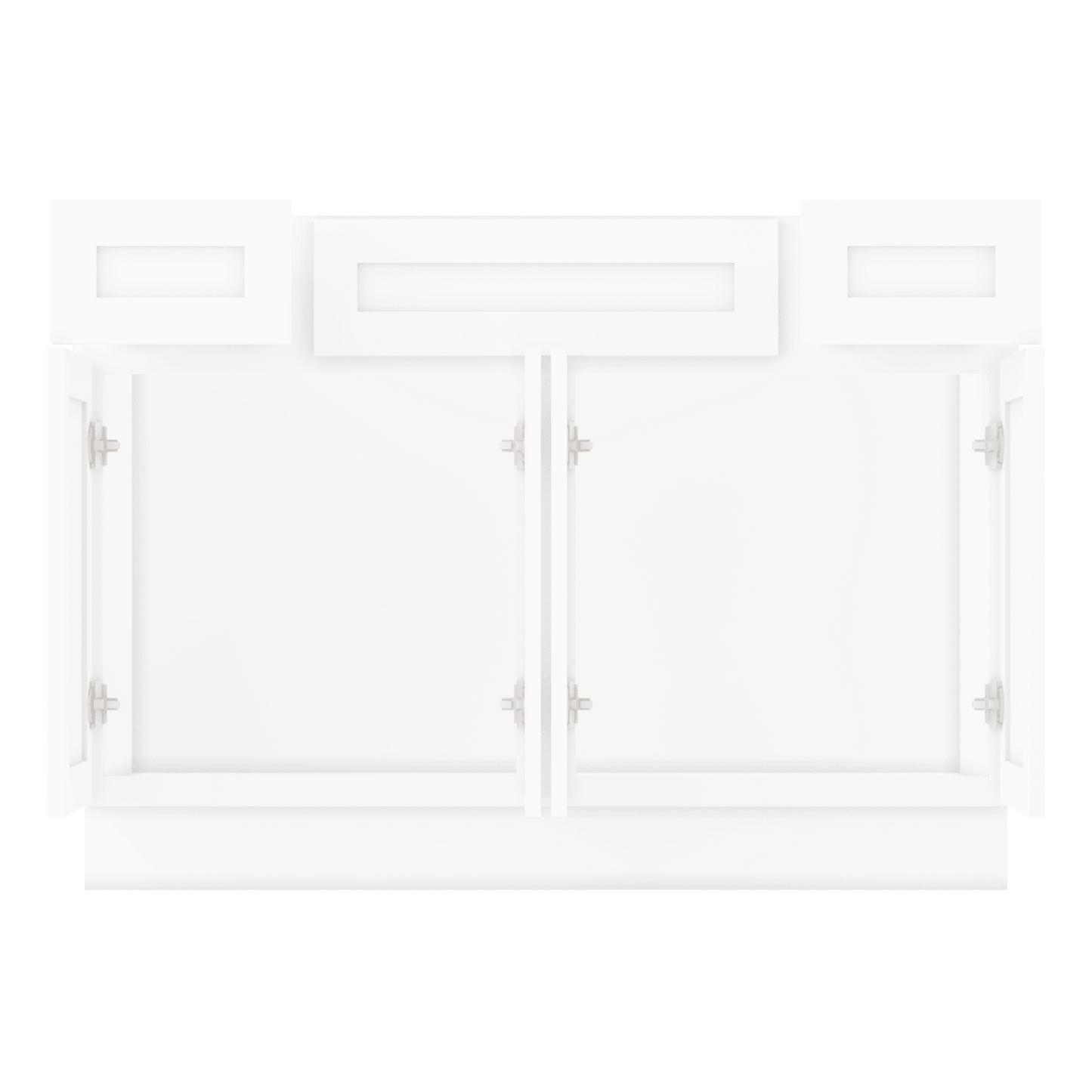48 W x 21 D x 34.5 H Vanity Sink Base Cabinet - Alpina White - Bathroom Vanities