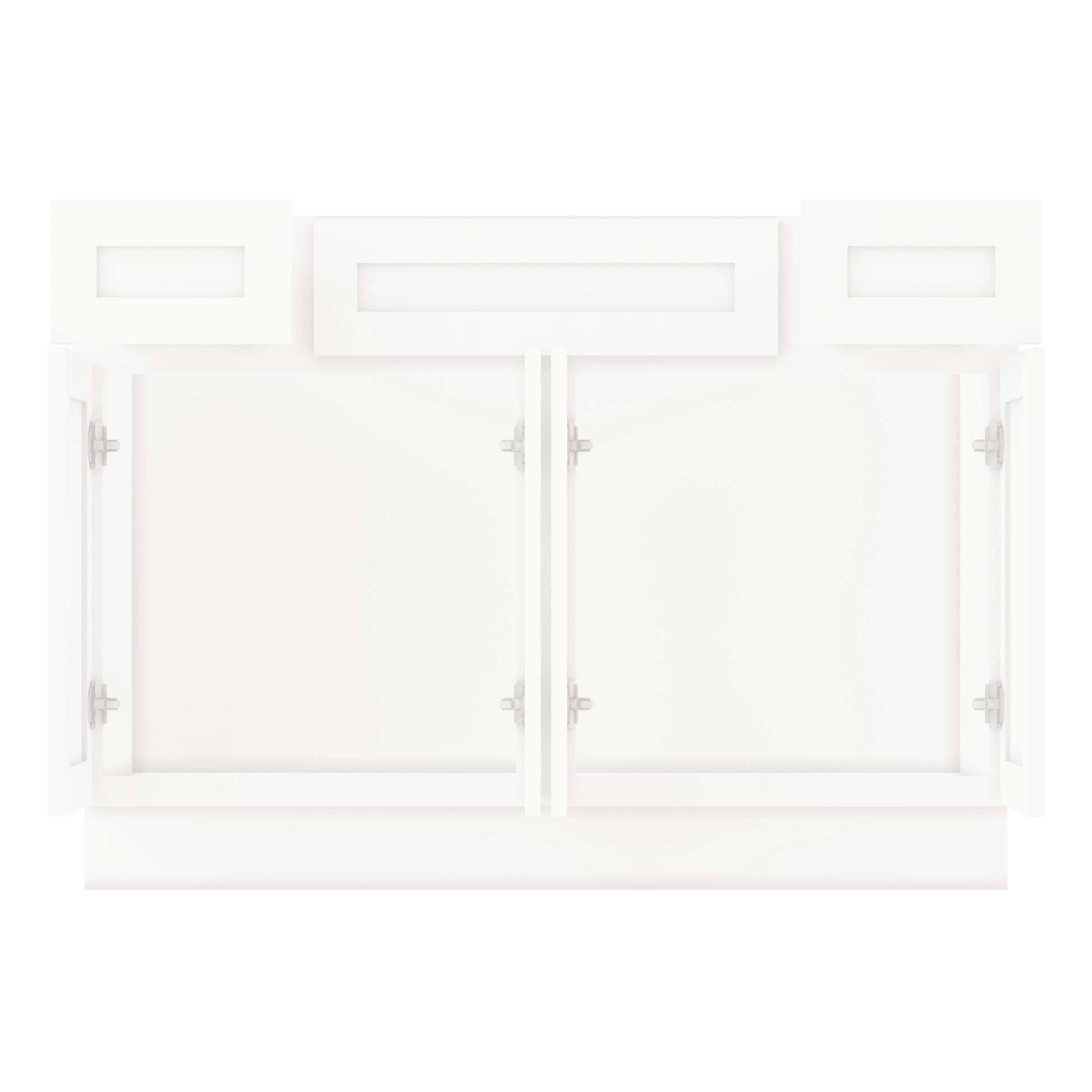 48 W x 21 D x 34.5 H Vanity Sink Base Cabinet - Alpina White - Bathroom Vanities
