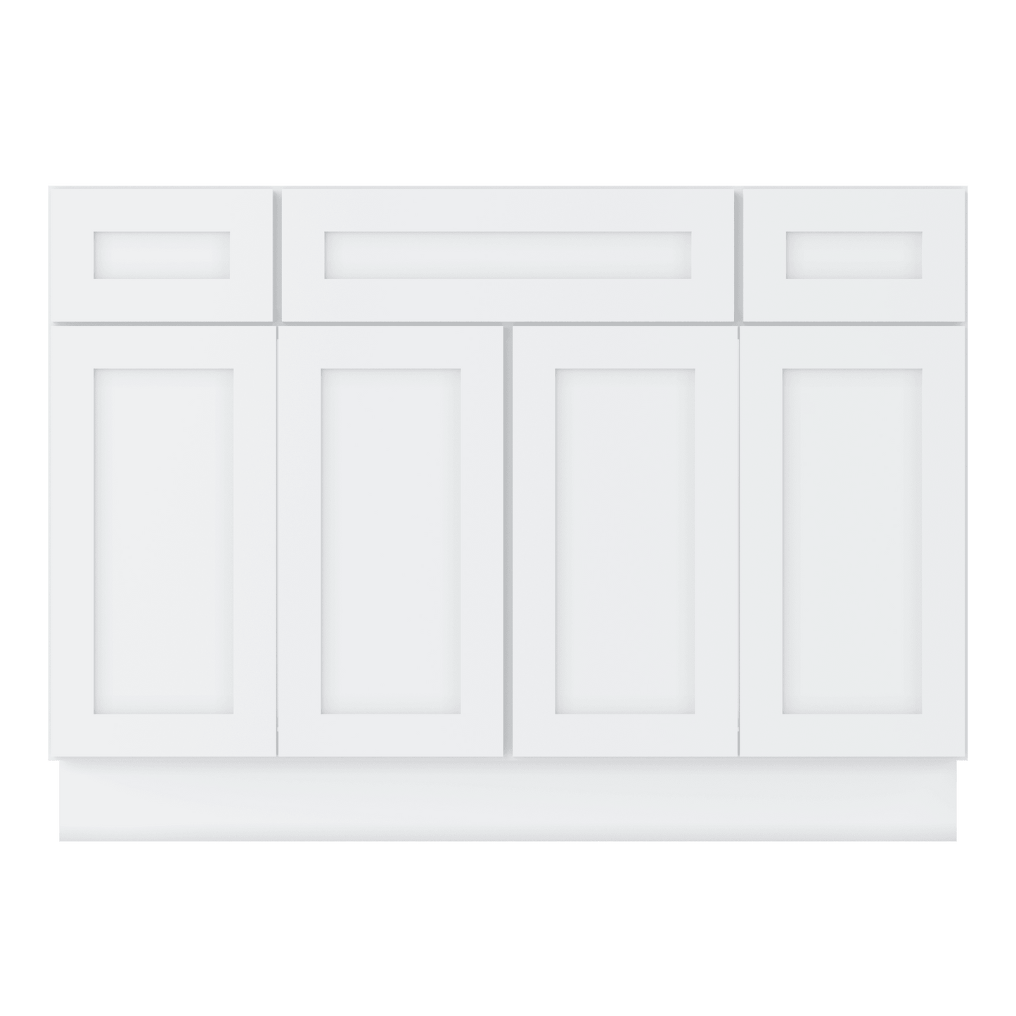 48 W x 21 D x 34.5 H Vanity Sink Base Cabinet - Alpina White - Bathroom Vanities