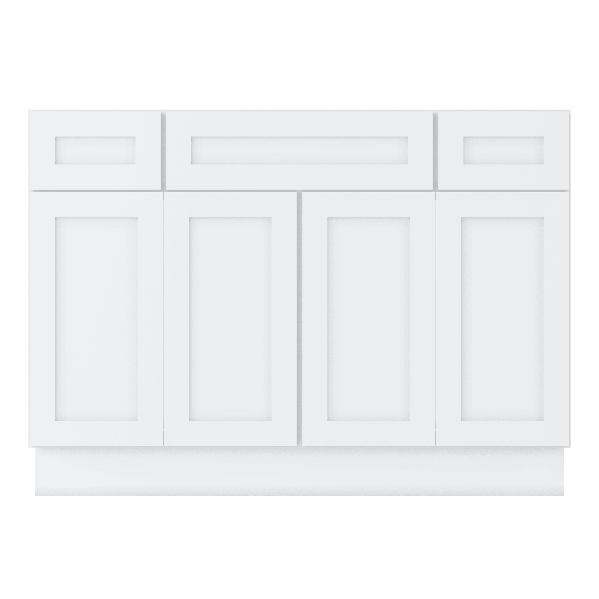 48 W x 21 D x 34.5 H Vanity Sink Base Cabinet - Alpina White - Bathroom Vanities