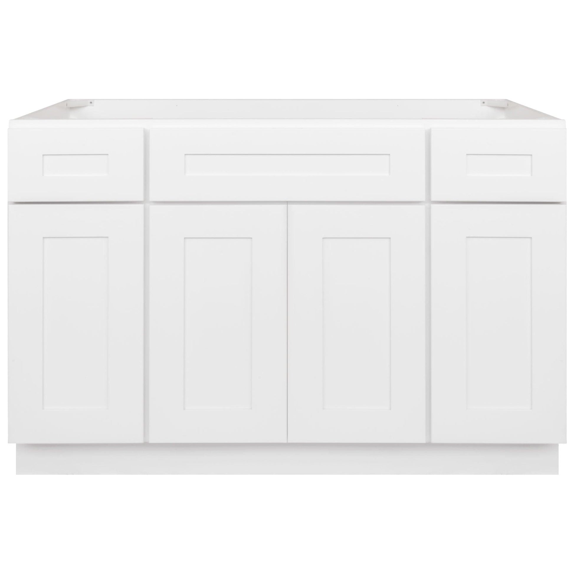 48 W x 21 D x 34.5 H Vanity Sink Base Cabinet - Alpina White - Bathroom Vanities