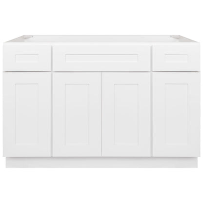 48 W x 21 D x 34.5 H Vanity Sink Base Cabinet - Alpina White - Bathroom Vanities