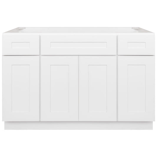 48 W x 21 D x 34.5 H Vanity Sink Base Cabinet - Alpina White - Bathroom Vanities
