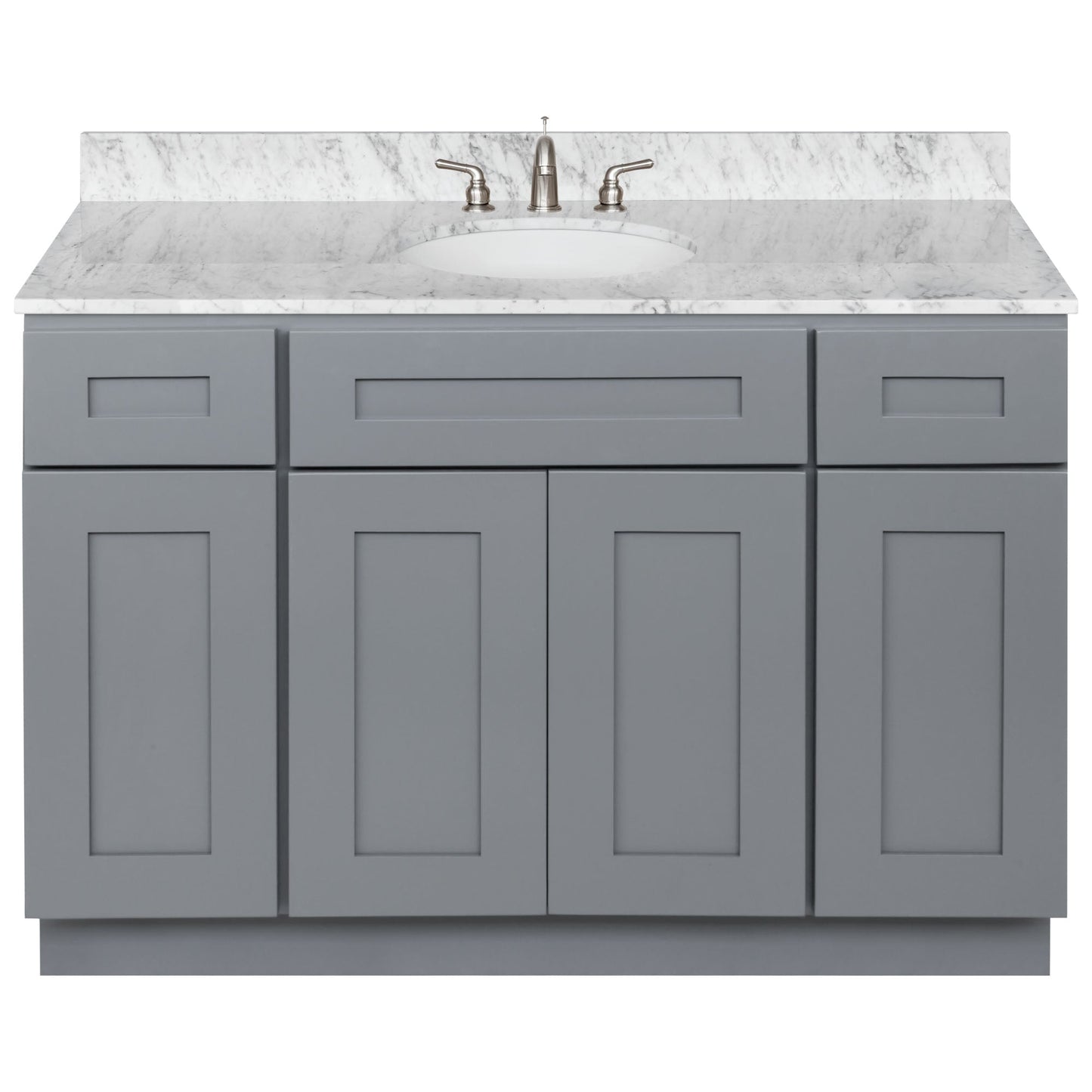 48 W x 21 D x 34.5 H Vanity Sink Base Cabinet - Colonial Gray - Bathroom Vanities