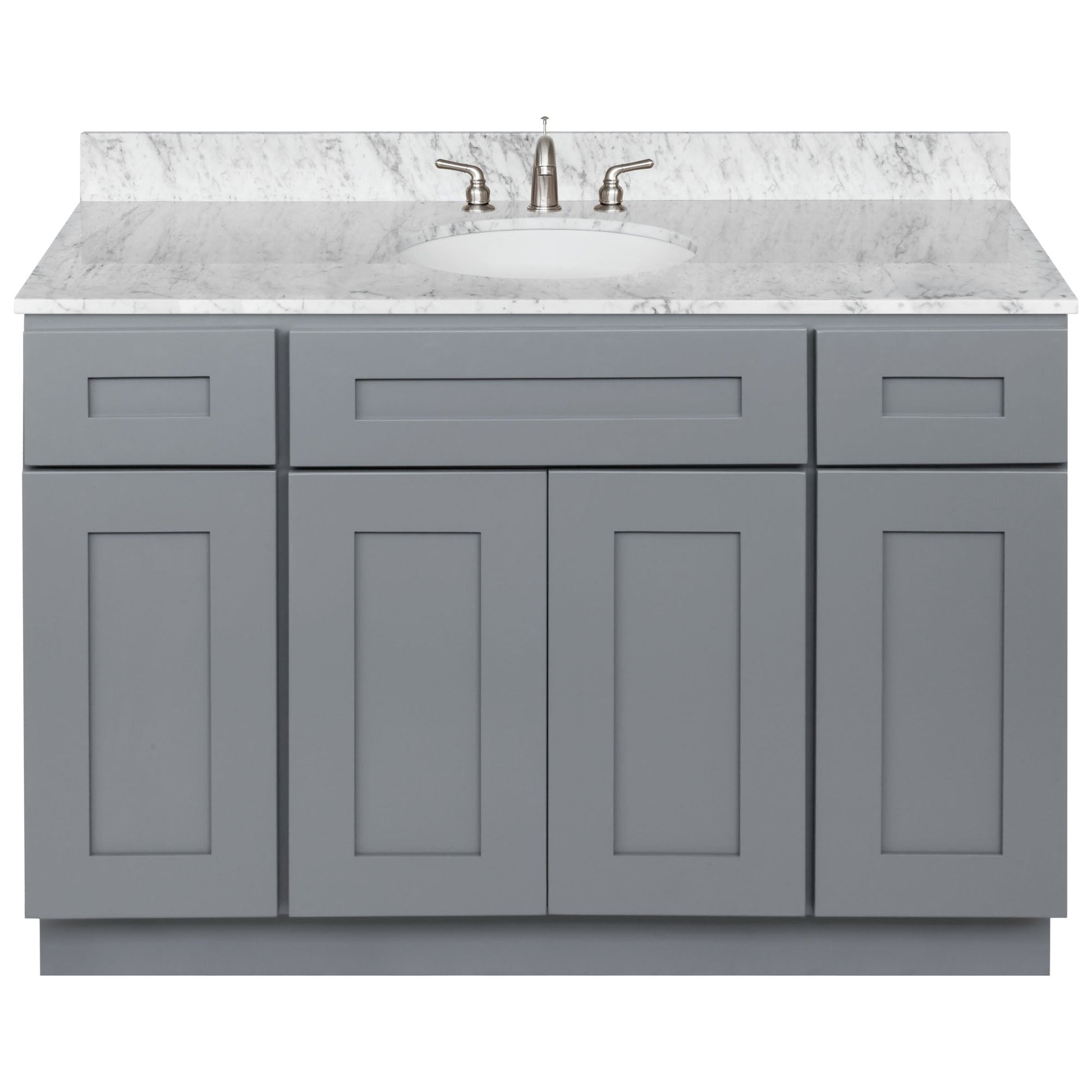 48 W x 21 D x 34.5 H Vanity Sink Base Cabinet - Colonial Gray - Bathroom Vanities