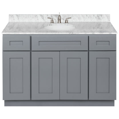 48 W x 21 D x 34.5 H Vanity Sink Base Cabinet - Colonial Gray - Bathroom Vanities