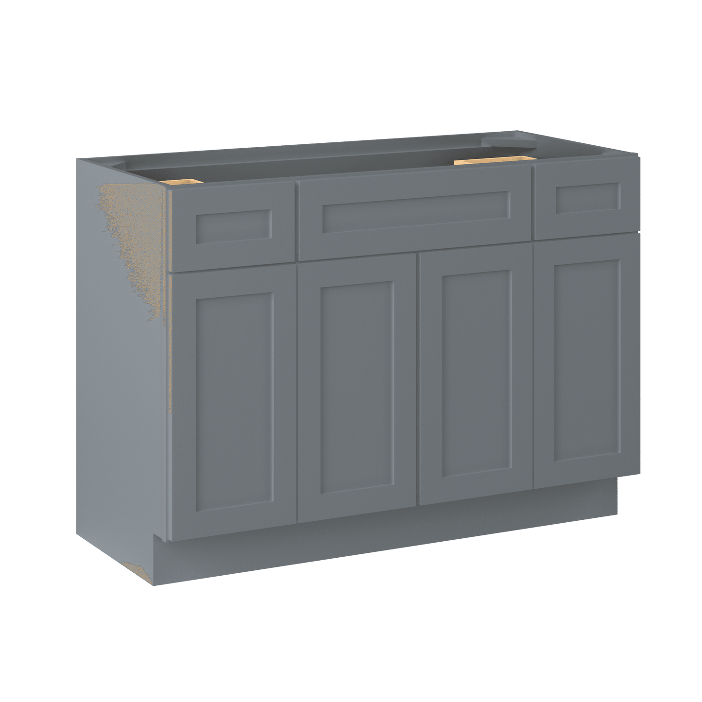 48 W x 21 D x 34.5 H Vanity Sink Base Cabinet - Colonial Gray - Bathroom Vanities