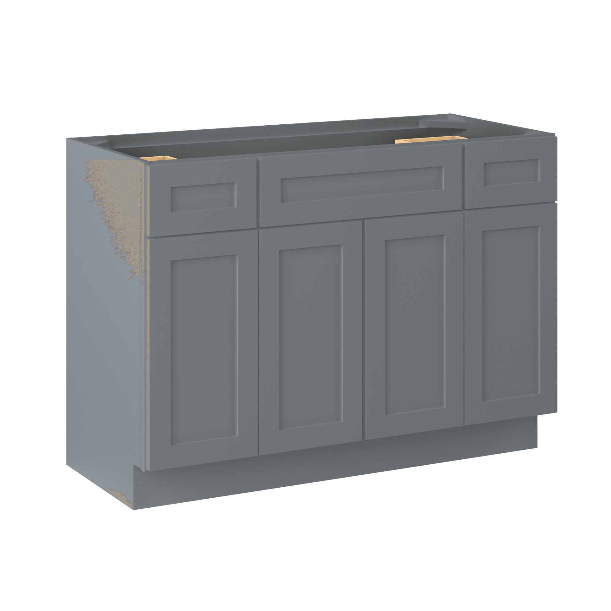 48 W x 21 D x 34.5 H Vanity Sink Base Cabinet - Colonial Gray - Bathroom Vanities