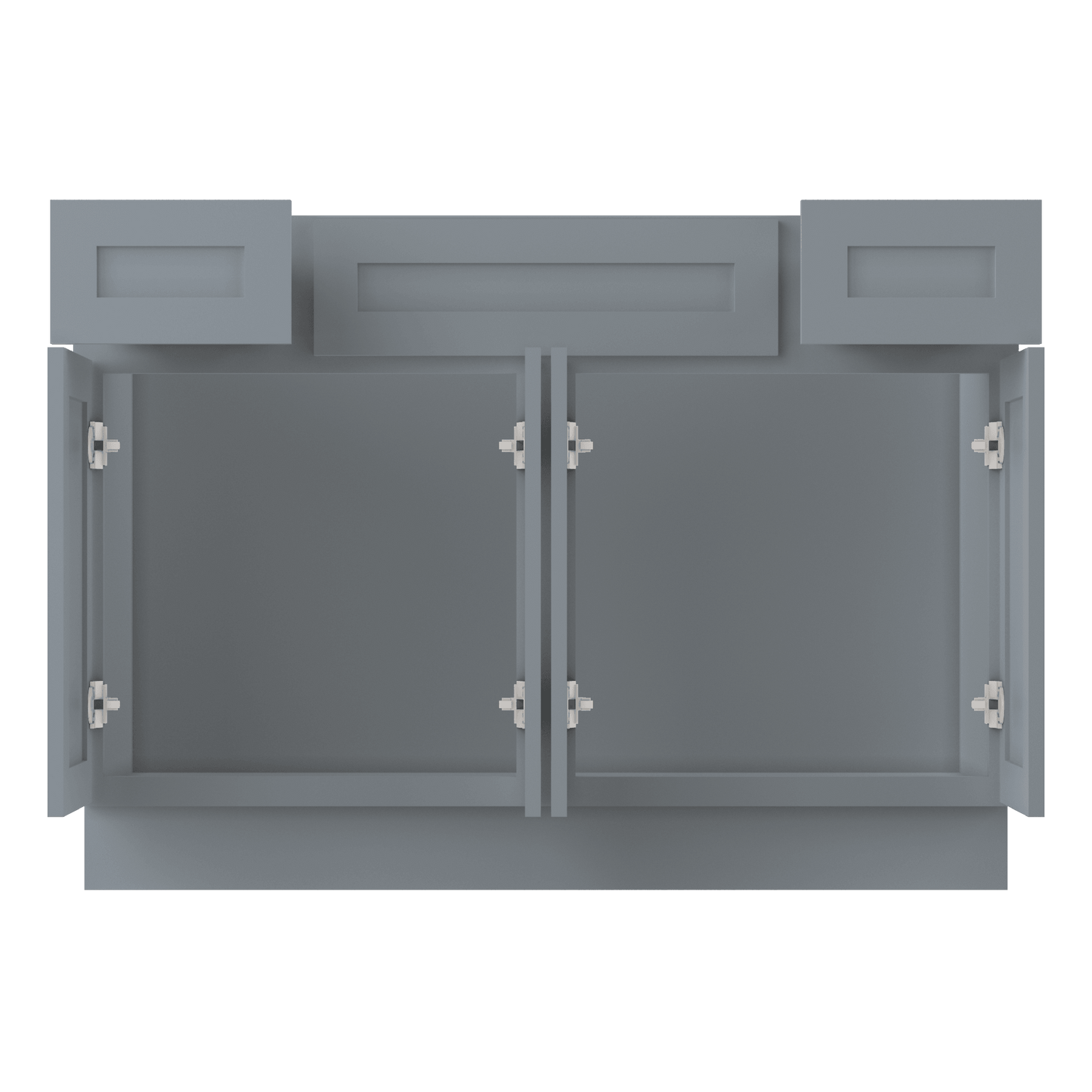 48 W x 21 D x 34.5 H Vanity Sink Base Cabinet - Colonial Gray - Bathroom Vanities
