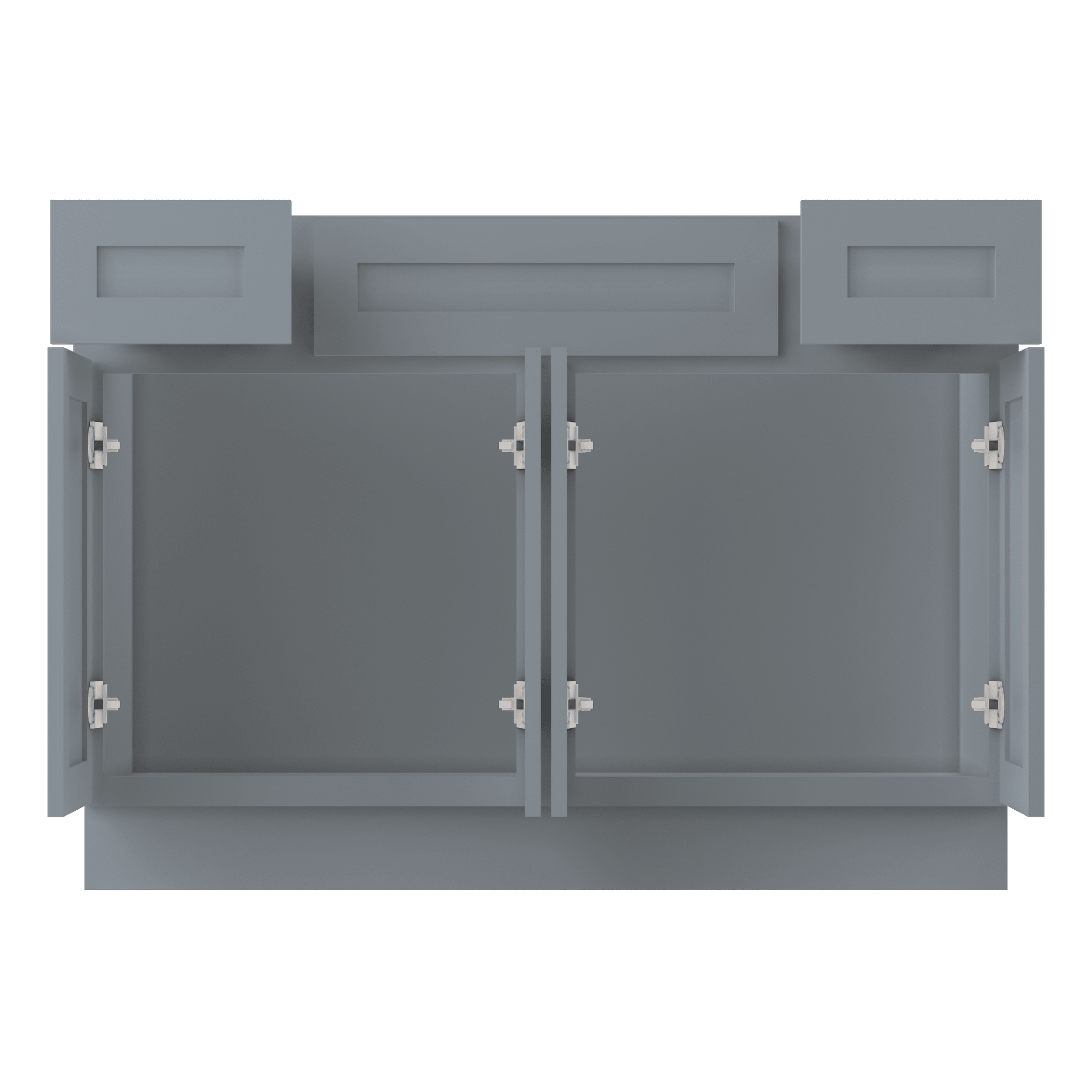 48 W x 21 D x 34.5 H Vanity Sink Base Cabinet - Colonial Gray - Bathroom Vanities