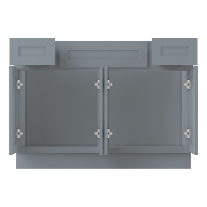48 W x 21 D x 34.5 H Vanity Sink Base Cabinet - Colonial Gray - Bathroom Vanities