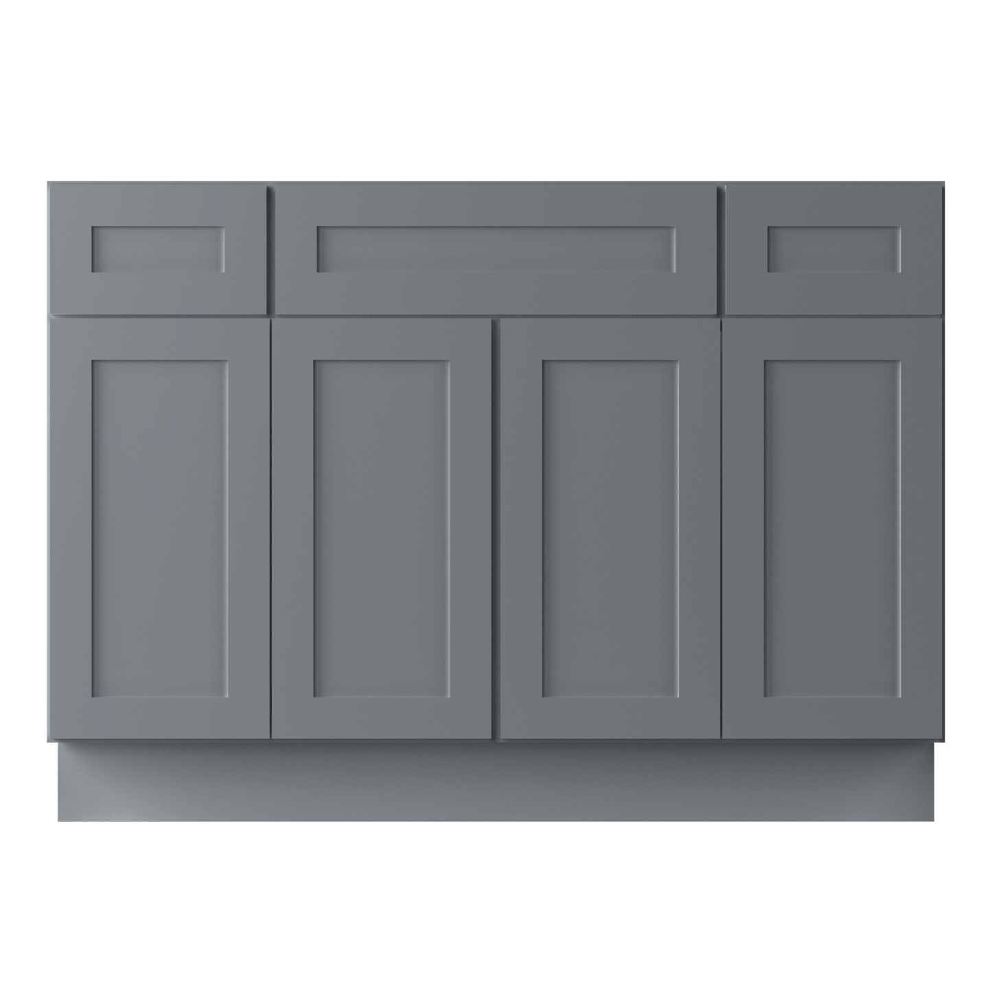 48 W x 21 D x 34.5 H Vanity Sink Base Cabinet - Colonial Gray - Bathroom Vanities