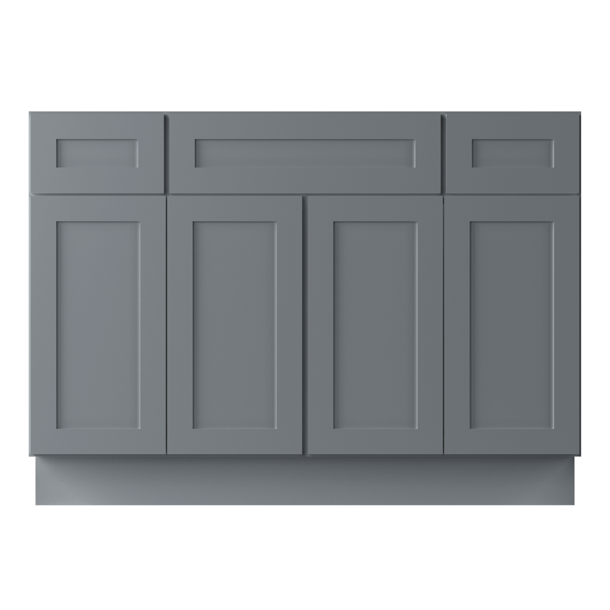 48 W x 21 D x 34.5 H Vanity Sink Base Cabinet - Colonial Gray - Bathroom Vanities