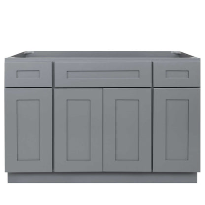 48 W x 21 D x 34.5 H Vanity Sink Base Cabinet - Colonial Gray - Bathroom Vanities