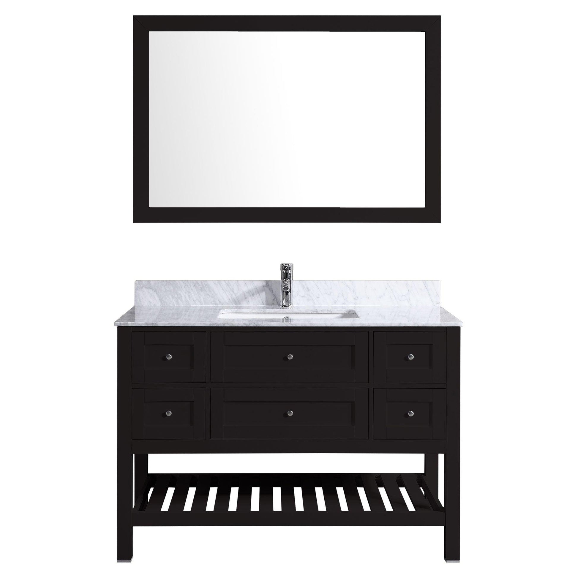 Vanity Cabinet Set Espresso 47.5"W LV6-48B