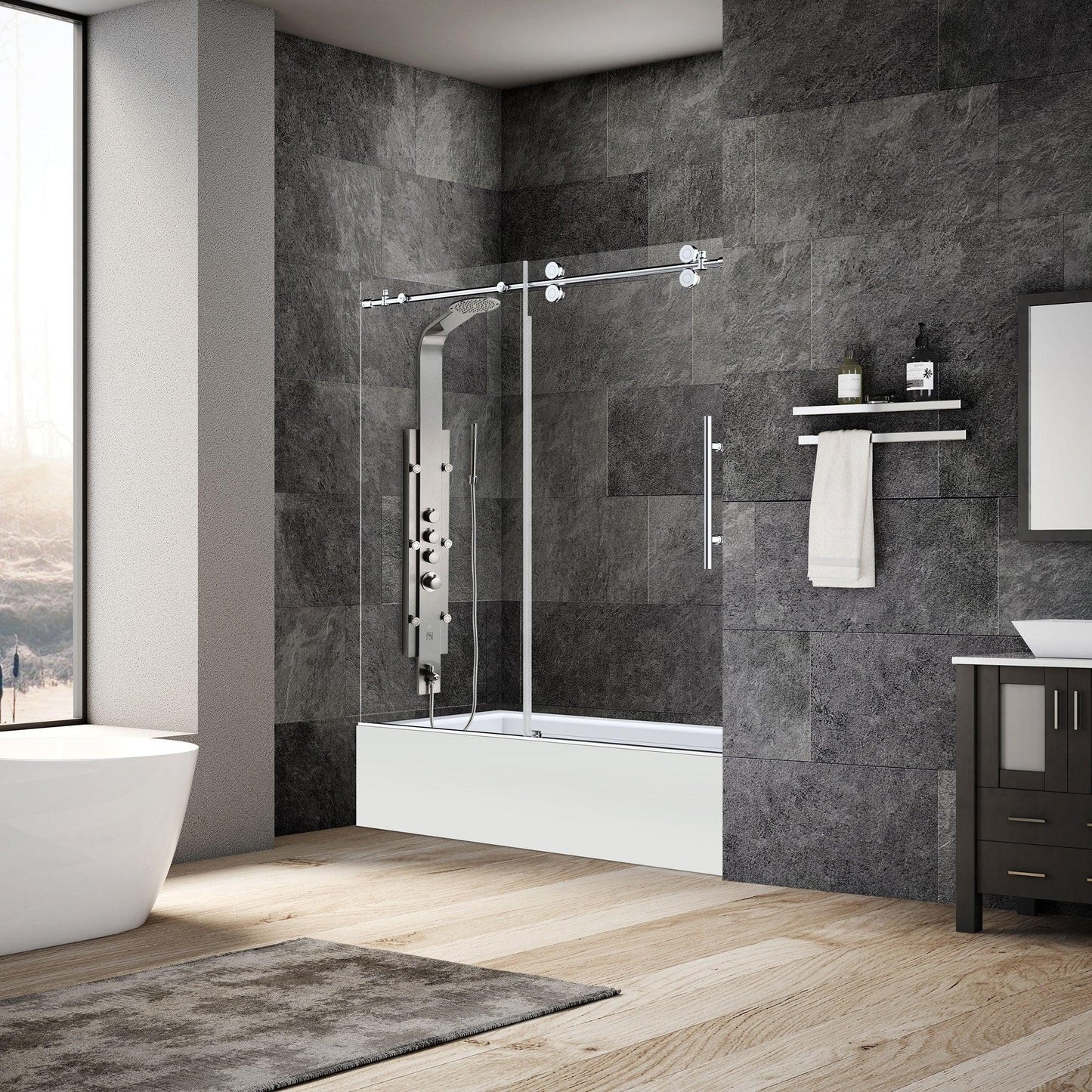 56-60 W x 62 H  Sliding Bathtub Door ULTRA-D