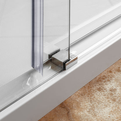 56-60 W x 62 H Sliding Frameless Bathtub Door ULTRA-C with Clear Glass in Chrome - Shower Doors