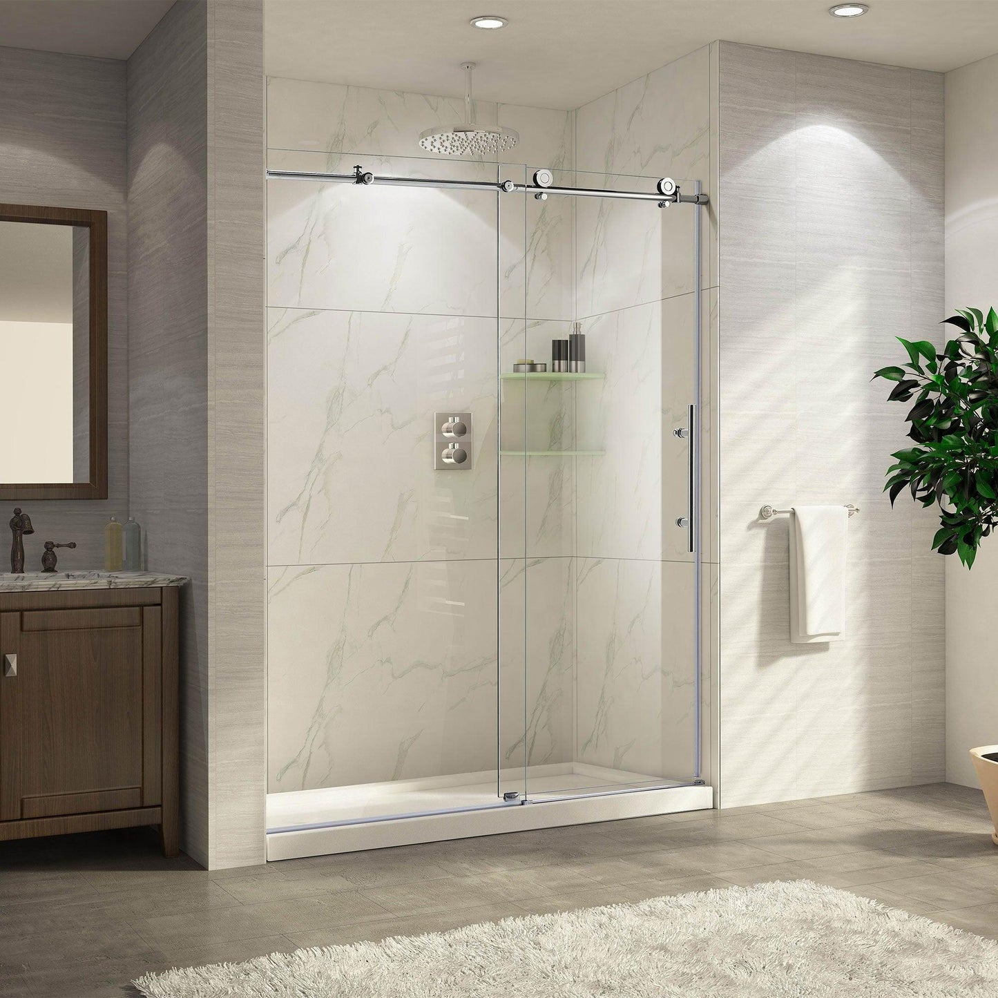 56-60 W x 76 H  Sliding Shower Door ULTRA-C