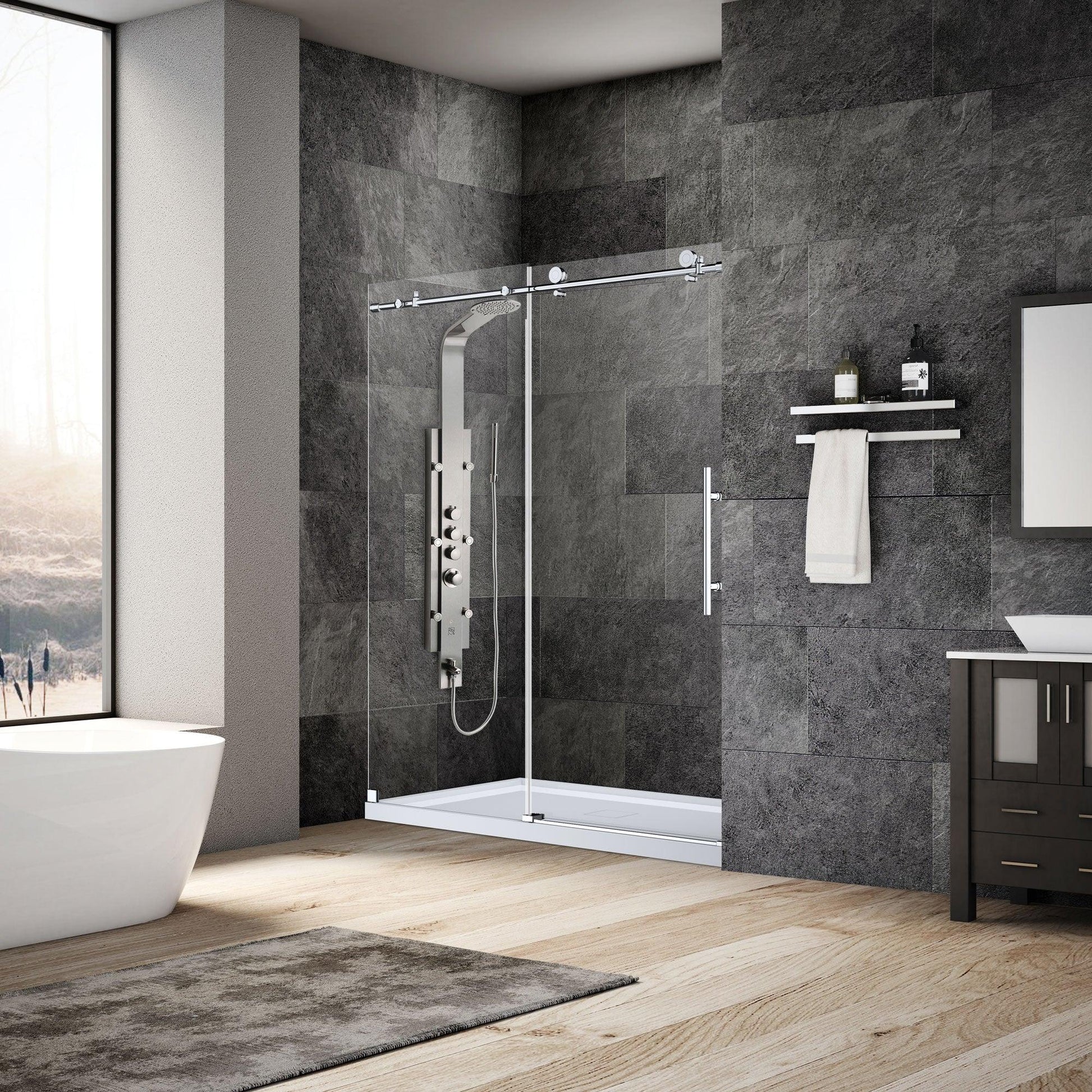 56-60 W x 76 H  Sliding Shower Door ULTRA-C