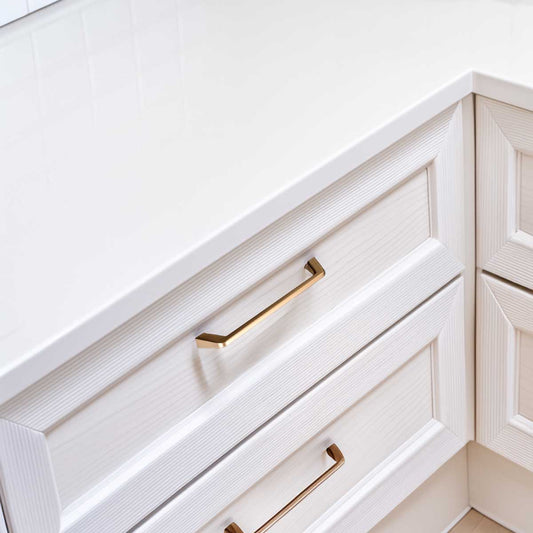 6 1/3 in Gold Brushed Pull Handle H1208-160GB - Hardware