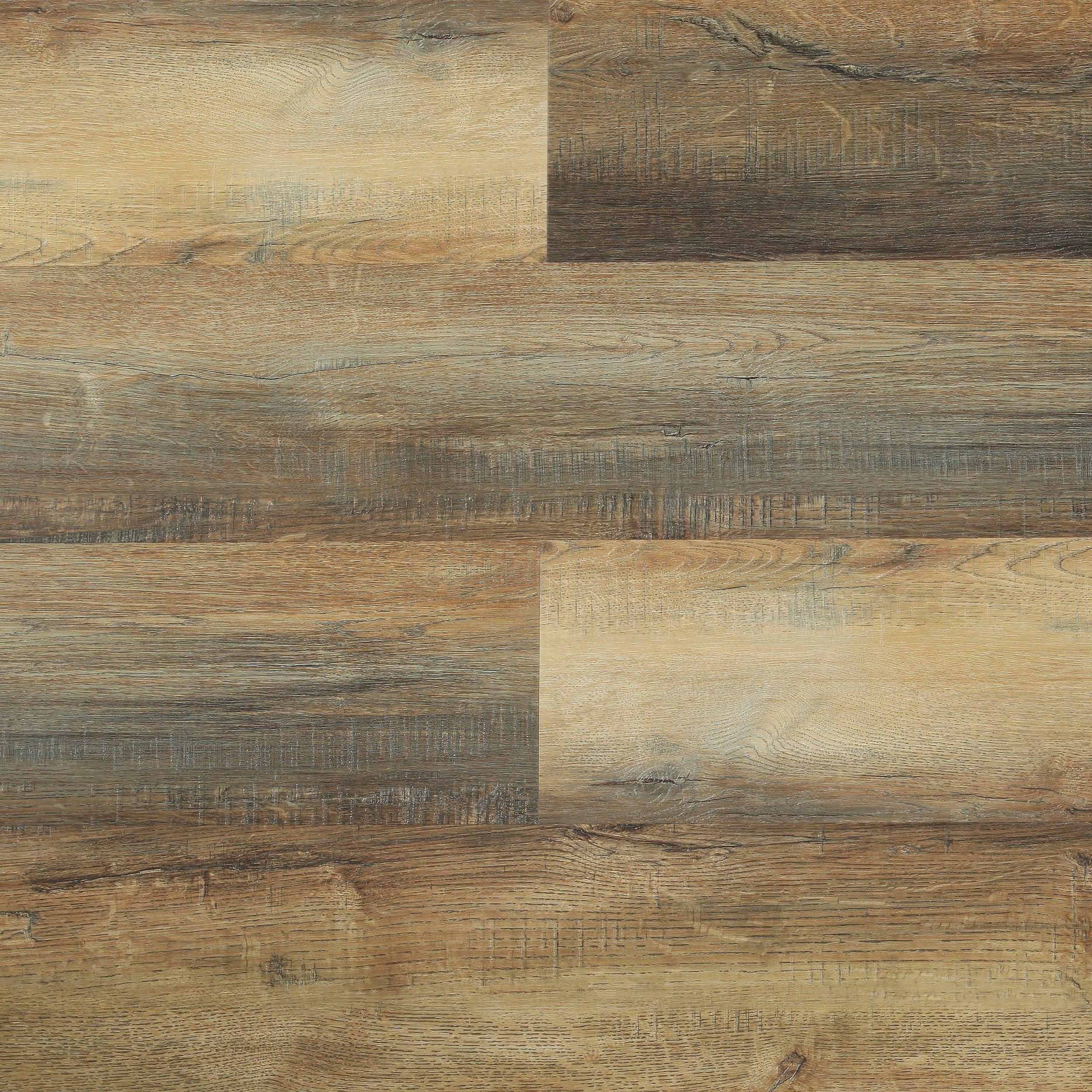 6.5mm WPC Vinyl Flooring LessCare Creek Oak Textured Finish - Flooring