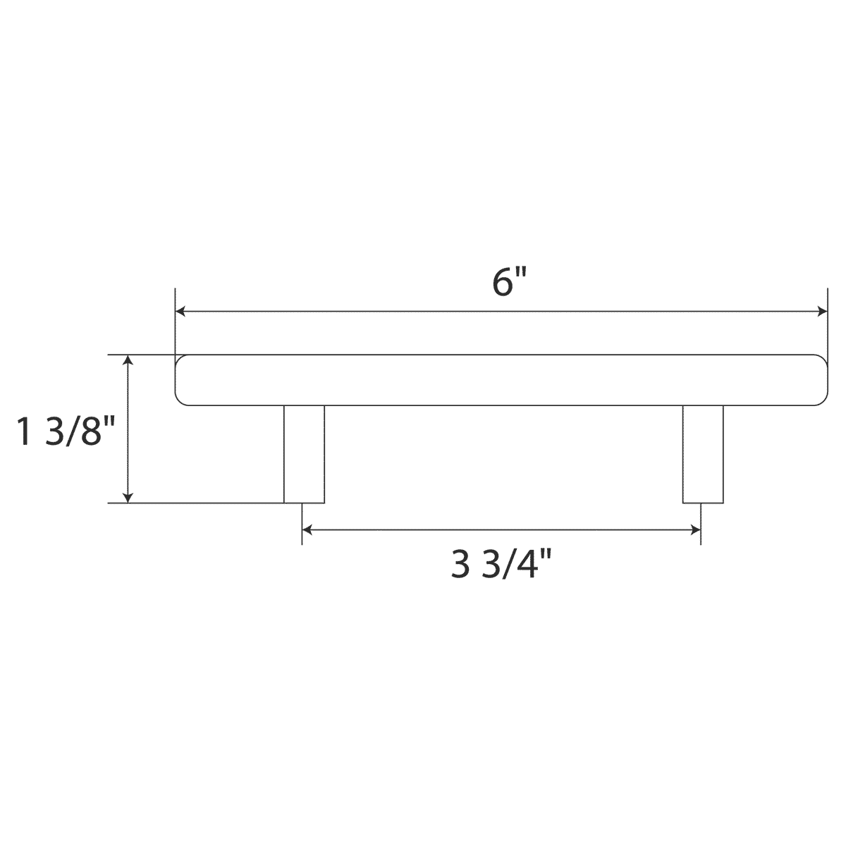 6’’ Gold Cabinet Pull P-8G - Hardware