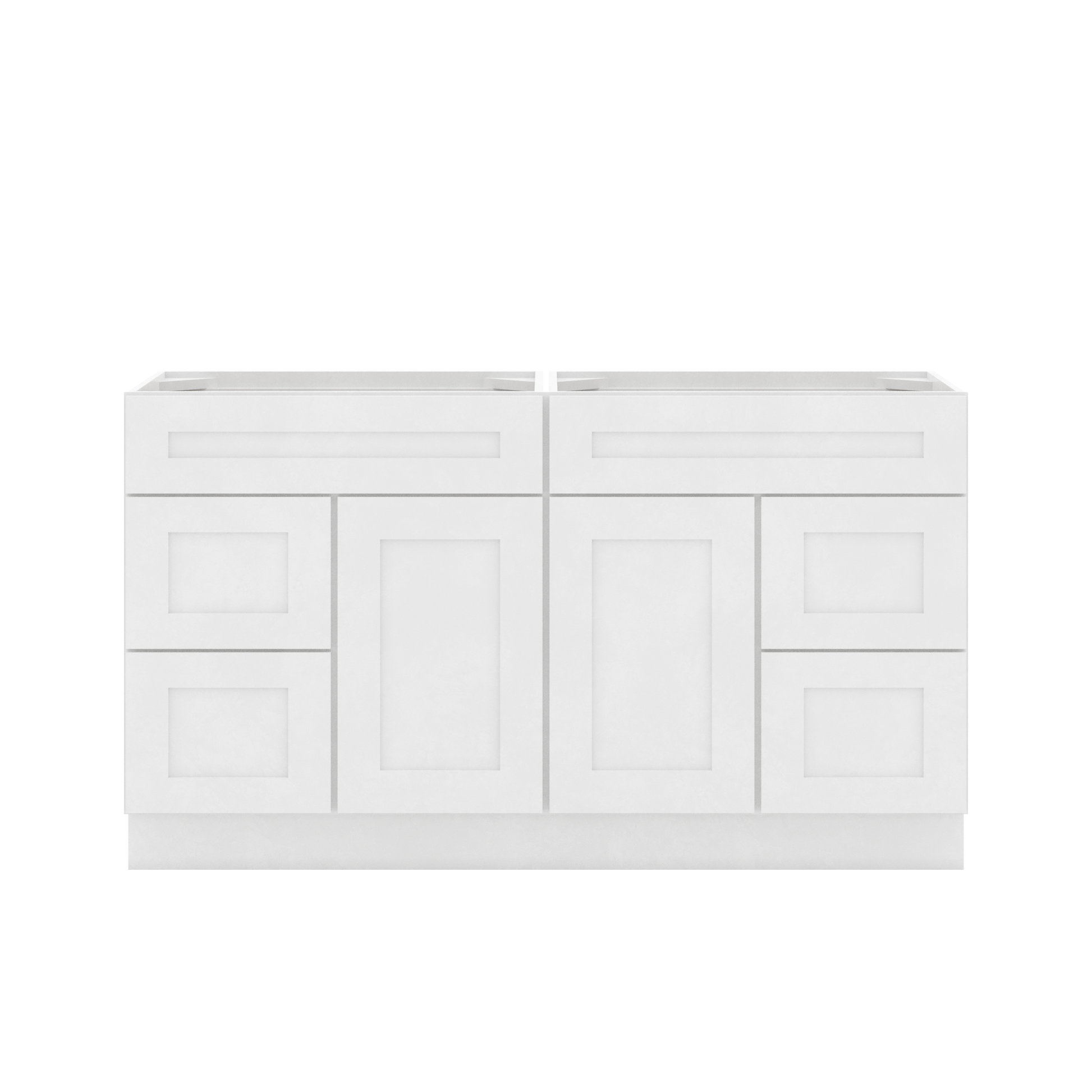 60’’W x 21’’D x 34.5’’H Combo Double Vanity Alpina White Bathroom Vanities