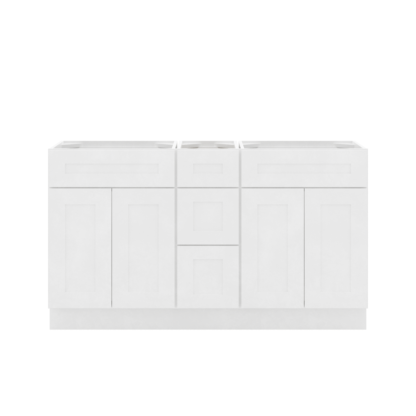 60’’W x 21’’D x 34.5’’H Double Vanity Alpina White Bathroom Vanities