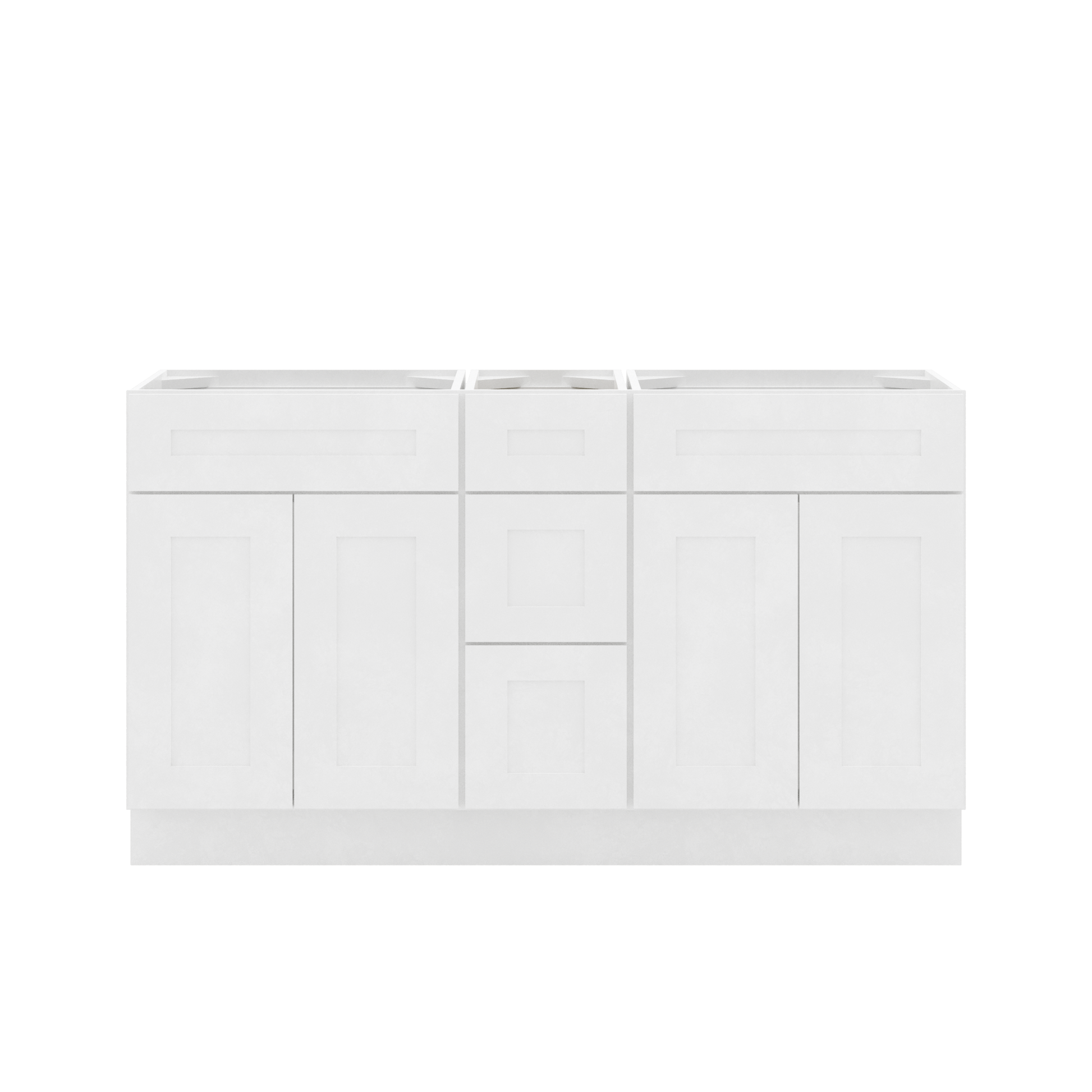 60’’W x 21’’D x 34.5’’H Double Vanity Alpina White Bathroom Vanities