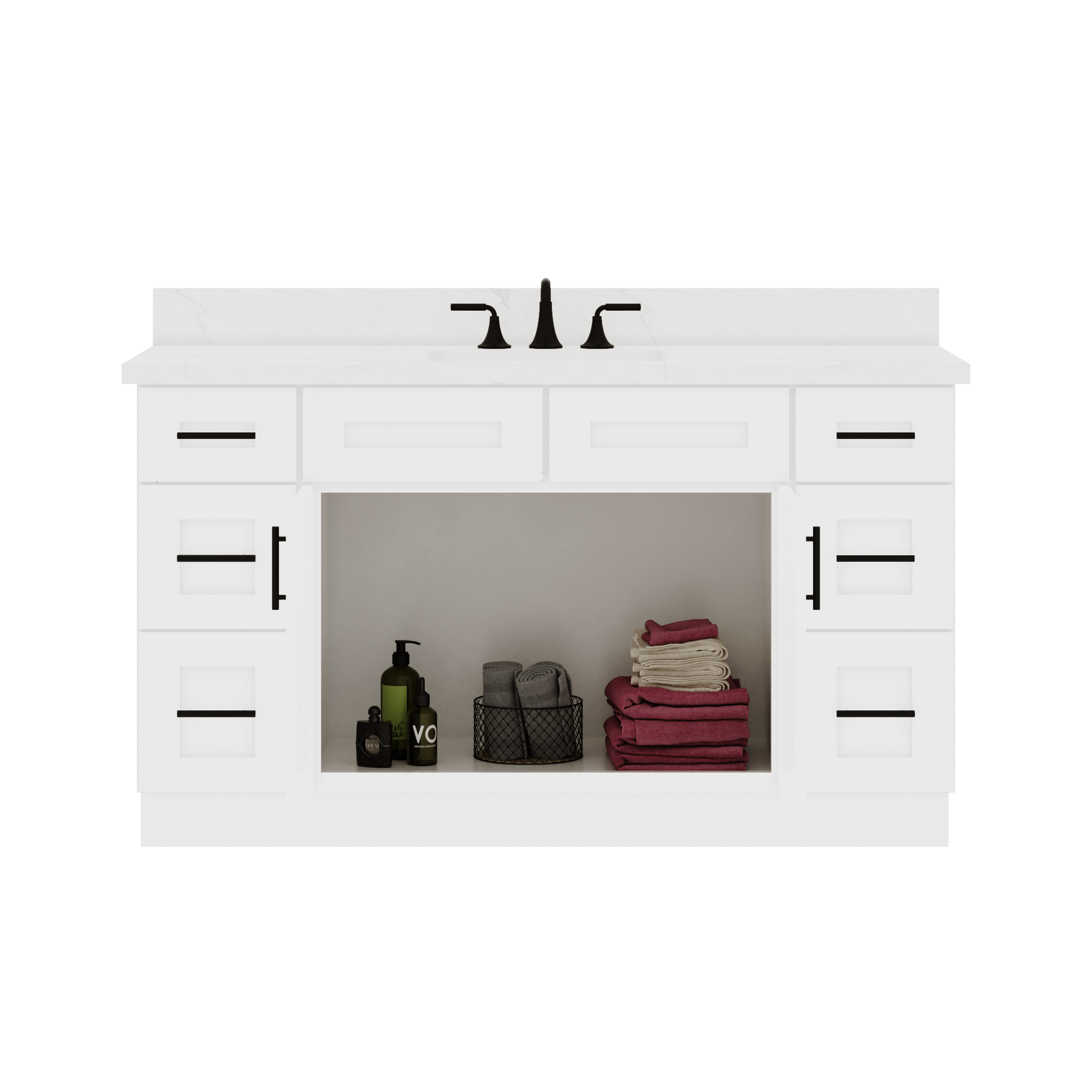 60’’W x 21’’D x 34.5’’H Single Vanity Alpina White Bathroom Vanities