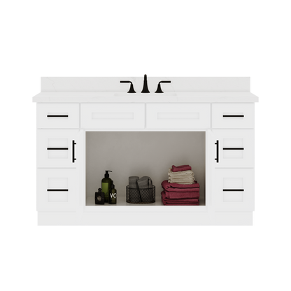 60’’W x 21’’D x 34.5’’H Single Vanity Alpina White Bathroom Vanities