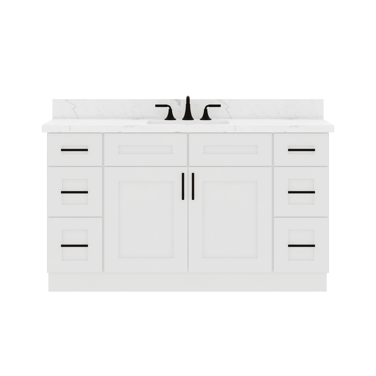 60’’W x 21’’D x 34.5’’H Single Vanity Alpina White Bathroom Vanities