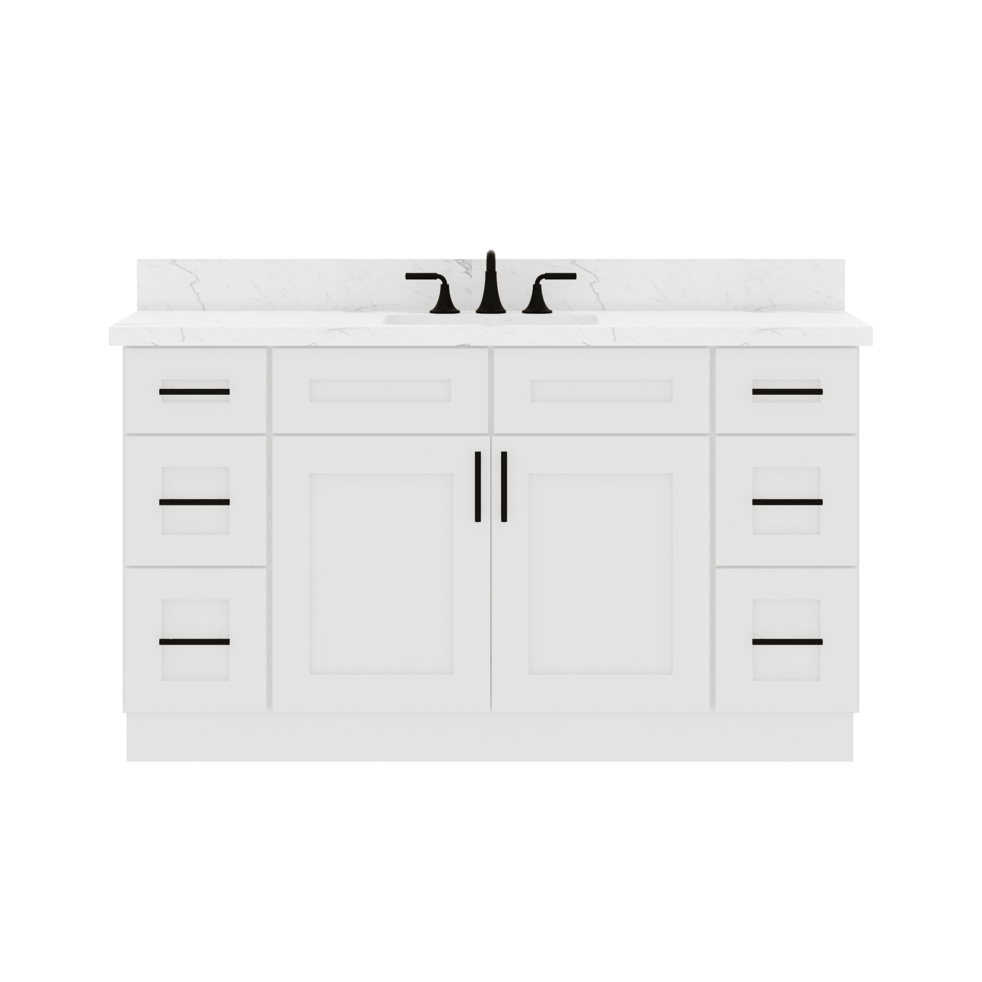 60’’W x 21’’D x 34.5’’H Single Vanity Alpina White Bathroom Vanities