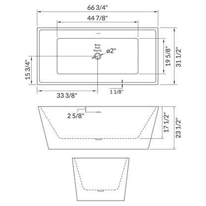 Freestanding Acrylic Bathtub LTF4.