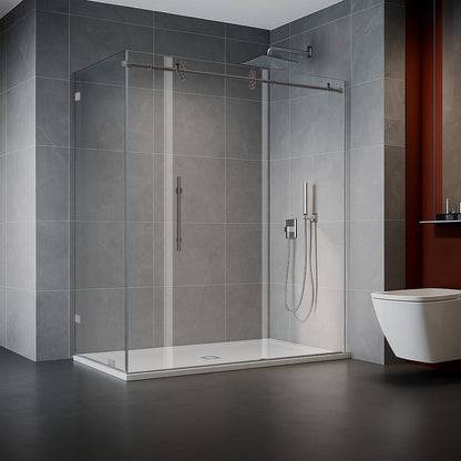68-72 W x 79 H x 36 D Sliding Shower Enclosure ULTRA-D Brushed Nickel - Shower Doors