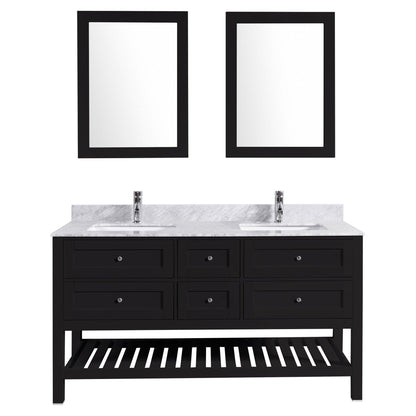 Vanity Cabinet Set Espresso 71"W LV6-72B