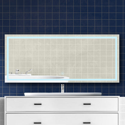 72 W x 30 H Modern Super White Front LED Frameless Mirror - Mirrors