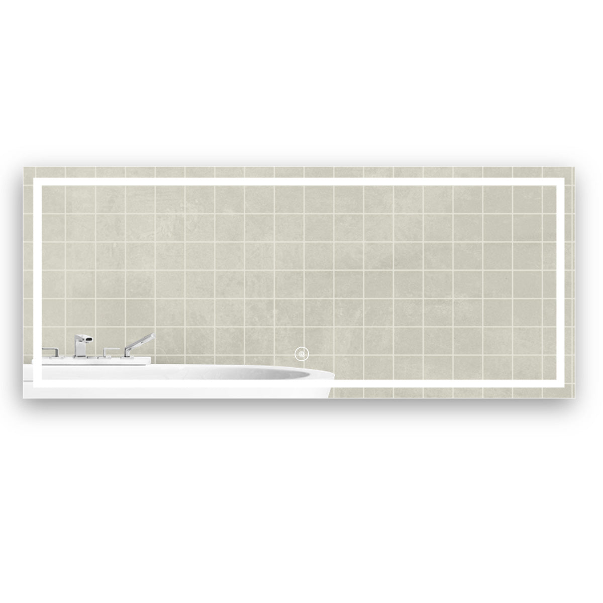 72 W x 30 H Modern Super White Front LED Frameless Mirror - Mirrors