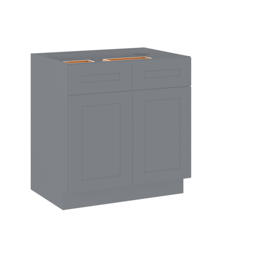 Base Kitchen Cabinet B33 Colonial Gray LessCare 33 in. width 34.5 in. height 24 in. depth