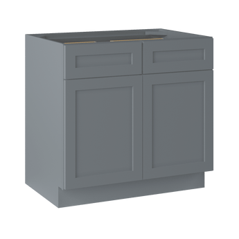 Base Kitchen Cabinet B36 Colonial Gray LessCare 36 in. width 34.5 in. height 24 in. depth