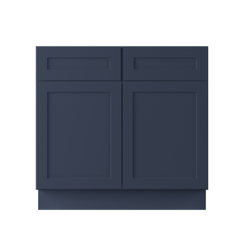 Base Kitchen Cabinet B36 Danbury Blue LessCare 36 in. width 34.5 in. height 24 in. depth