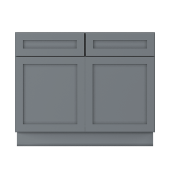 Base Kitchen Cabinet B42 Colonial Gray LessCare 42 in. width 34.5 in. height 24 in. depth