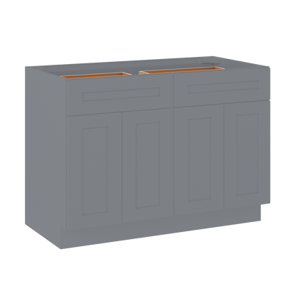 Base Kitchen Cabinet B48 Colonial Gray LessCare 48 in. width 34.5 in. height 24 in. depth