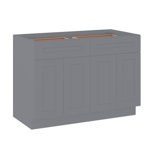 Base Kitchen Cabinet B48 Colonial Gray LessCare 48 in. width 34.5 in. height 24 in. depth
