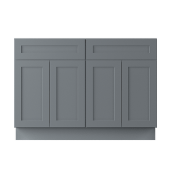 Base Kitchen Cabinet B48 Colonial Gray LessCare 48 in. width 34.5 in. height 24 in. depth