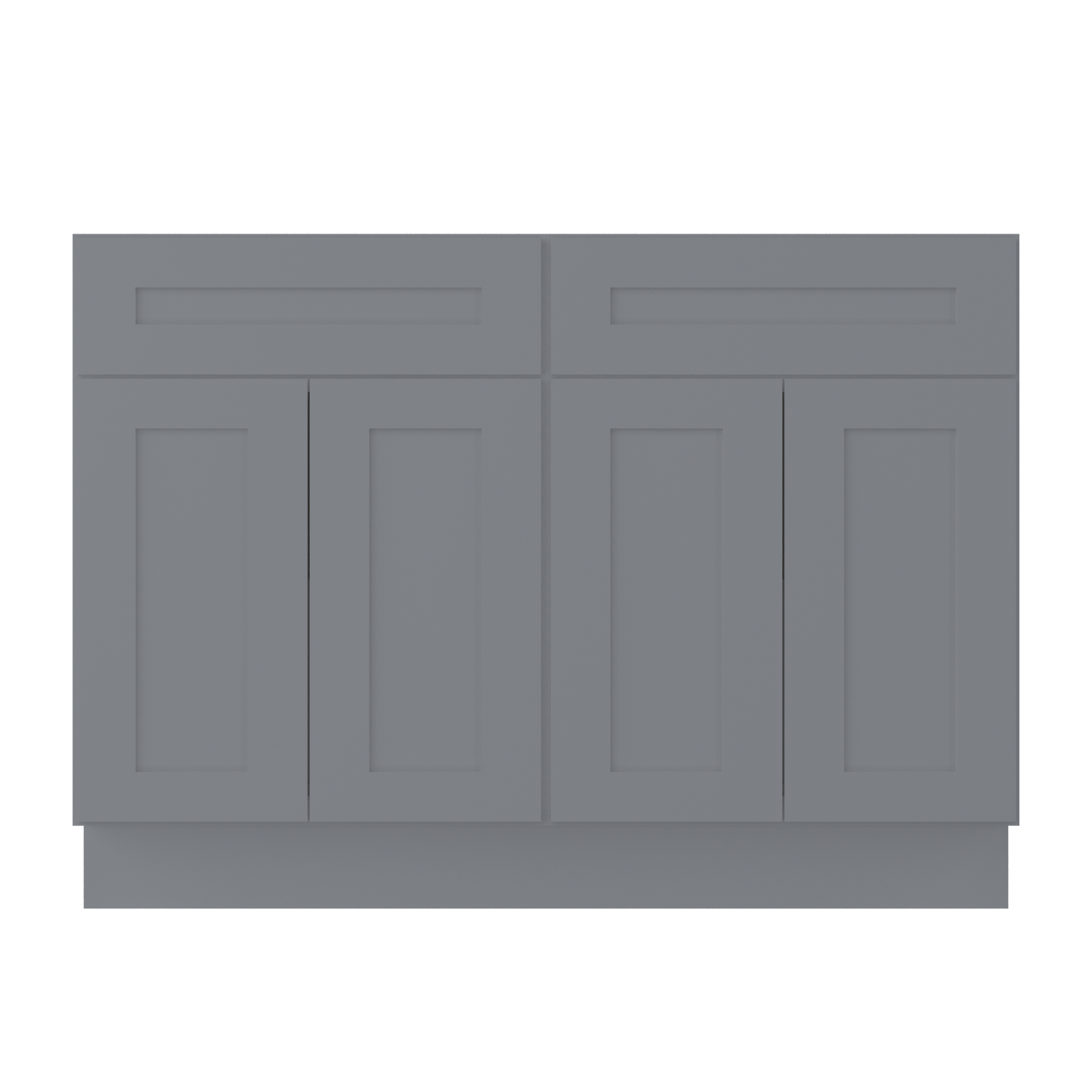 Base Kitchen Cabinet B48 Colonial Gray LessCare 48 in. width 34.5 in. height 24 in. depth