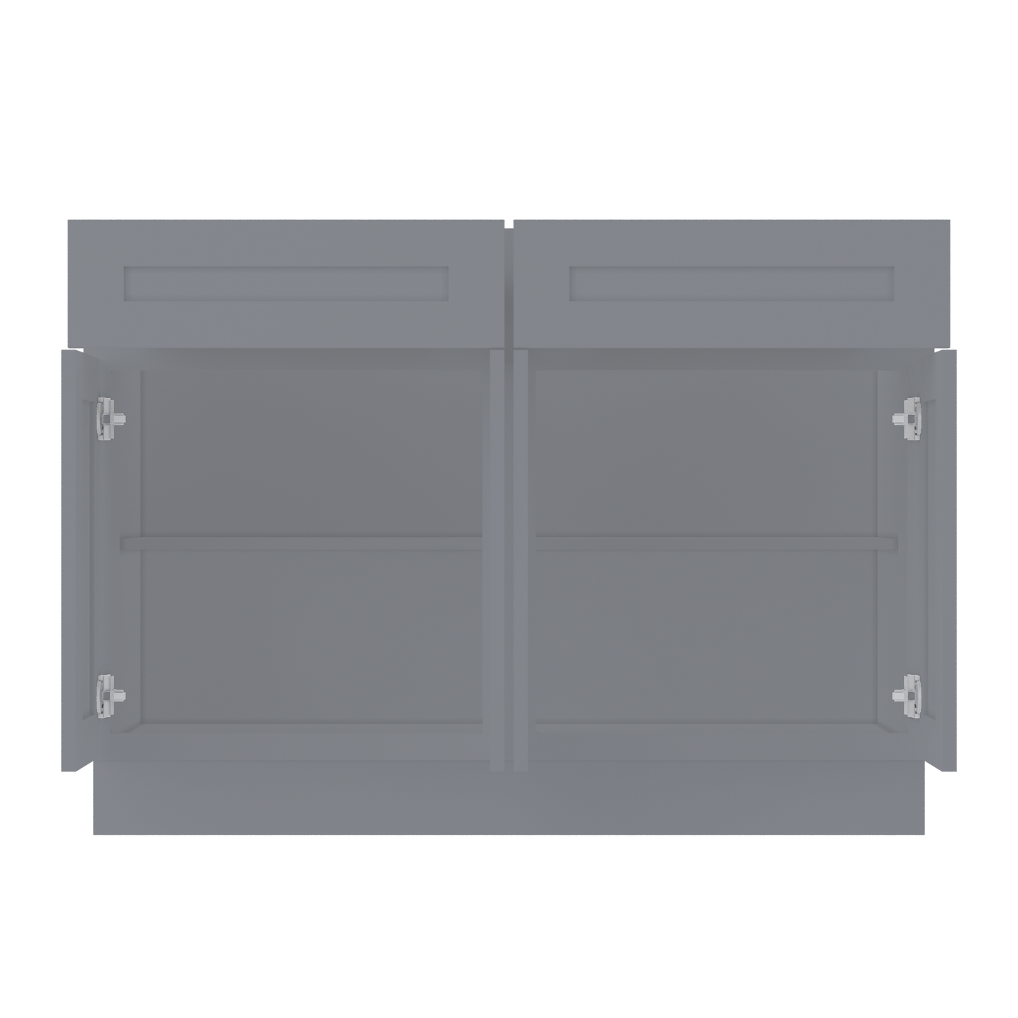 Base Kitchen Cabinet B48 Colonial Gray LessCare 48 in. width 34.5 in. height 24 in. depth